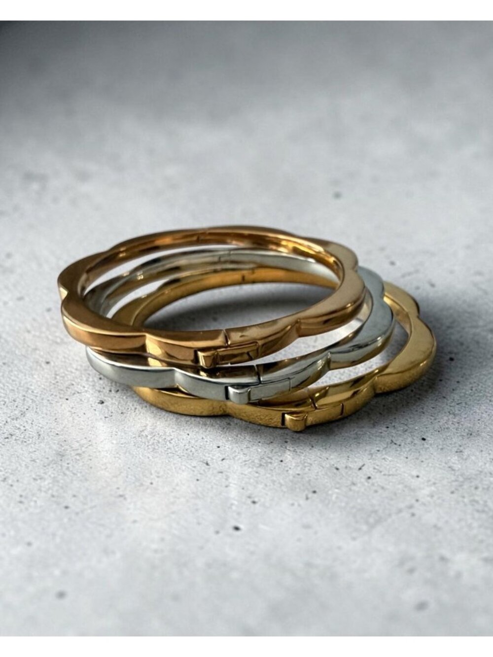 Kate Spade Scallop Clamper Bracelets Gold, Rose Gold & Silver Tone 7-Inch